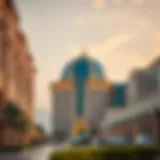 Majestic view of Wafi's architectural design