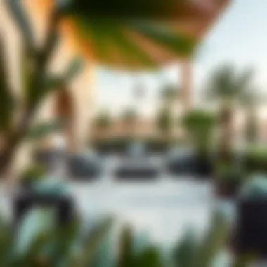 Relaxing outdoor spaces in Wafi