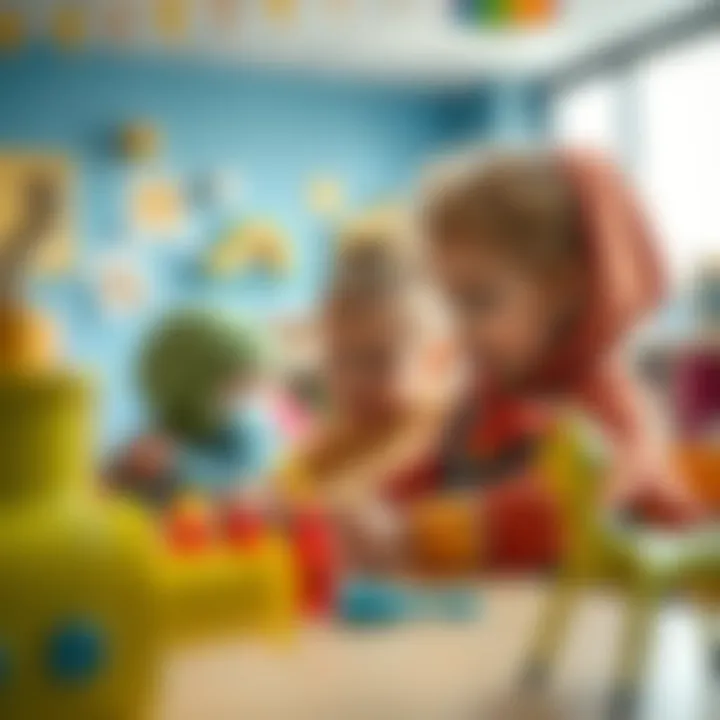 Children engaged in creative activities at the nursery