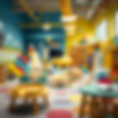 Interactive learning space filled with colorful educational materials