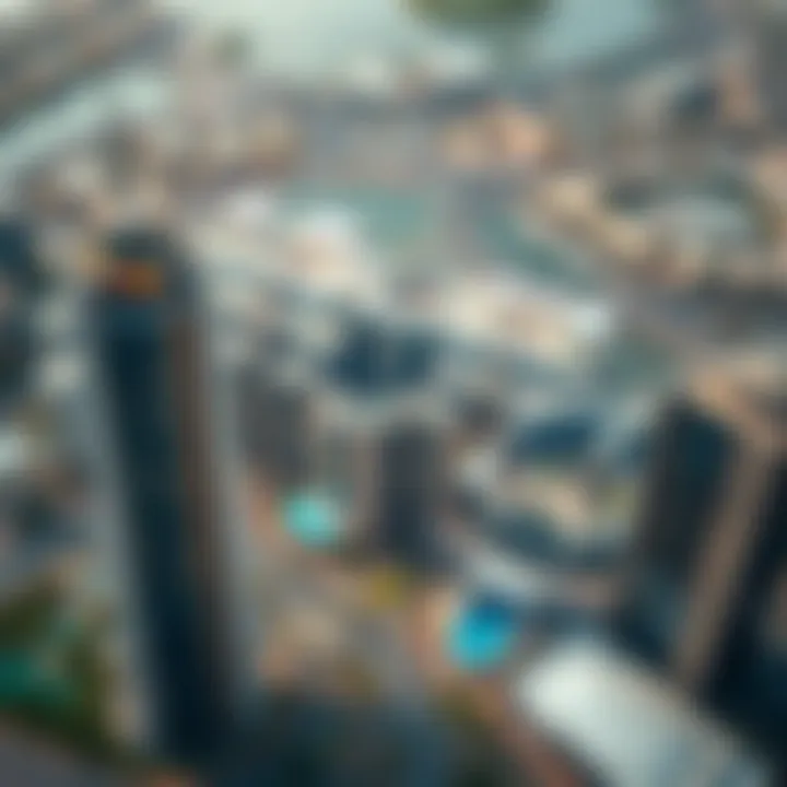 Dubai Media City Aerial Perspective Aerial view of Dubai Media City showcasing Zee Tower