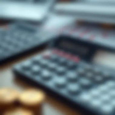 Financial Calculator Illustration Illustration of a calculator with financial graphs