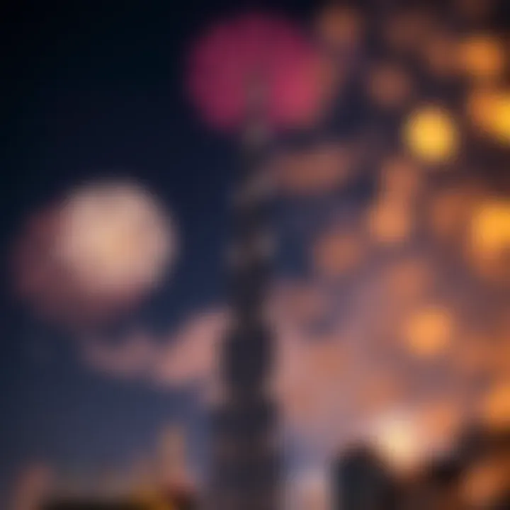 Fireworks Over Burj Khalifa Fireworks bursting over the iconic Burj Khalifa