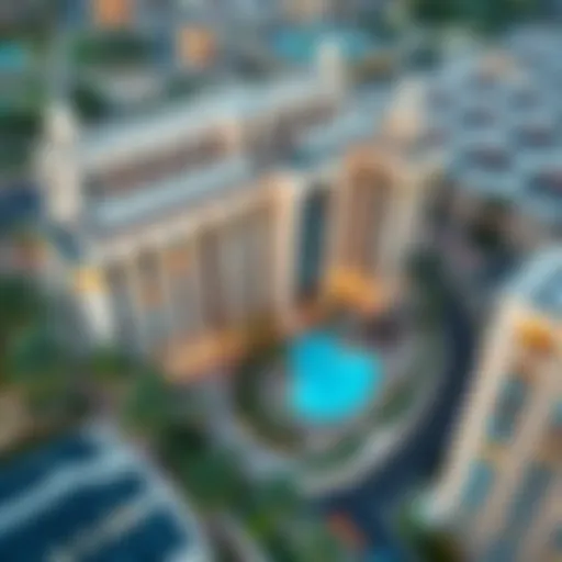 Aerial view of Hayat Boulevard showcasing its architectural elegance
