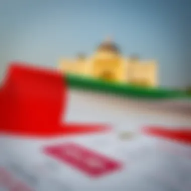 UAE Housemaid Visa Overview Visual representation of the UAE flag and housemaid visa documents