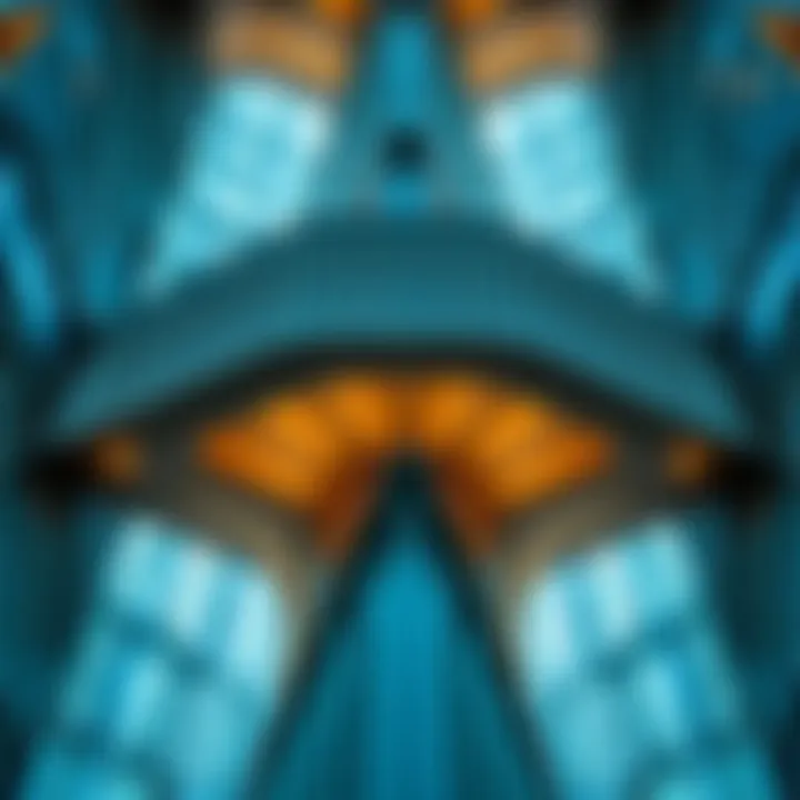 Architectural Intricacies of Indigo Icon Tower Intricate architectural details of the Indigo Icon Tower
