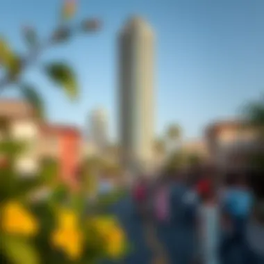 Community Vibrance Around Indigo Icon Tower Vibrant community surrounding the Indigo Icon Tower