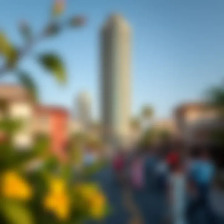Community Vibrance Around Indigo Icon Tower Vibrant community surrounding the Indigo Icon Tower
