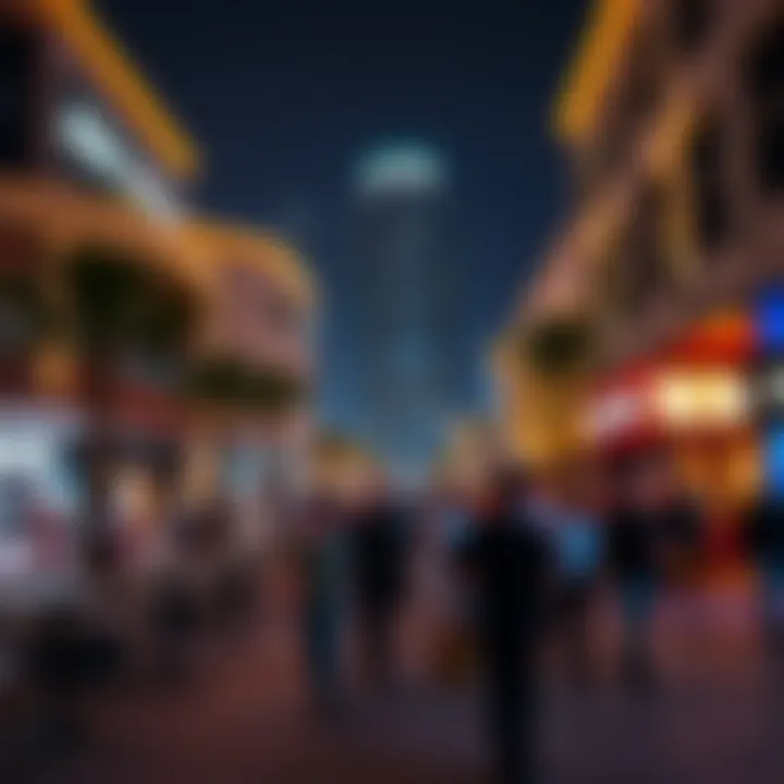 The Vibrant Nightlife of JBR Walk Vibrant nightlife atmosphere at JBR Walk