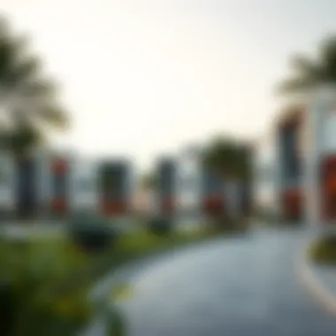 Innovative Community Spaces in Jubail Island Architectural rendering of community amenities in Jubail Island