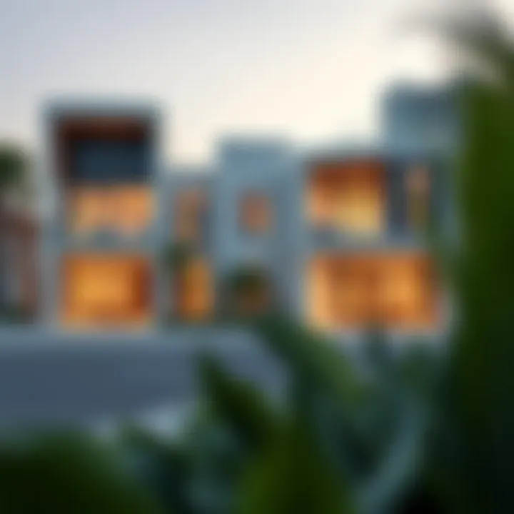 Modern residential architecture in Jubail Island