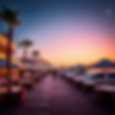 Vibrant Atmosphere at La Mer Dubai Beach A picturesque view of La Mer Dubai Beach showcasing its vibrant atmosphere