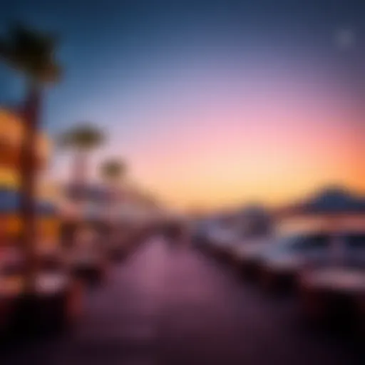 Vibrant Atmosphere at La Mer Dubai Beach A picturesque view of La Mer Dubai Beach showcasing its vibrant atmosphere