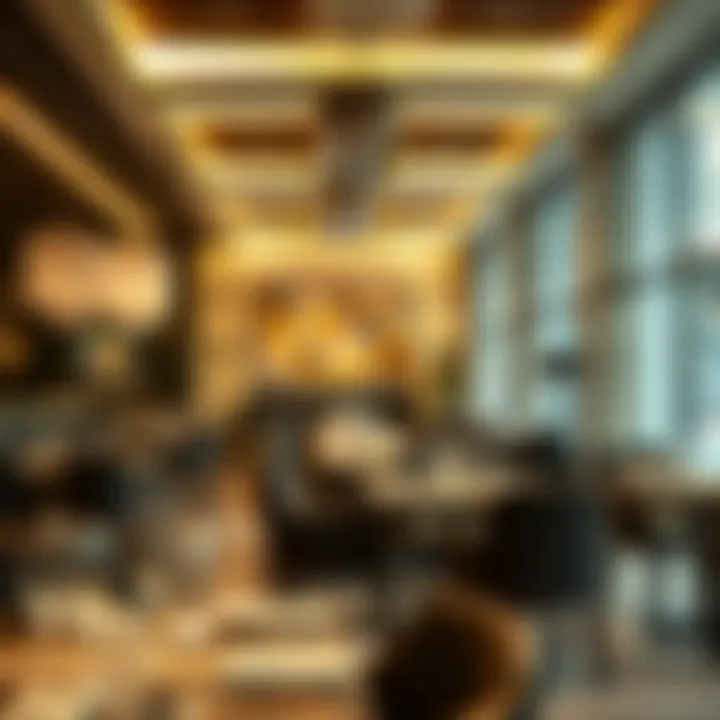 Elegant Dining Ambiance in Dubai's Festival City Luxurious restaurant setting with contemporary decor in Festival City