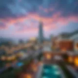 Spectacular skyline view of Dubai Hills showcasing luxury properties