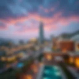 Spectacular skyline view of Dubai Hills showcasing luxury properties