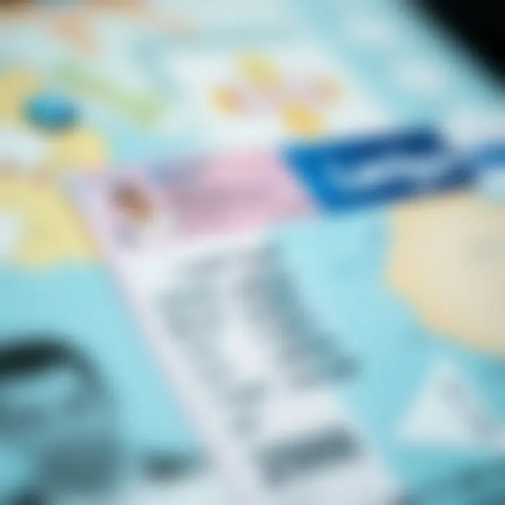 Close-up of an international driving license