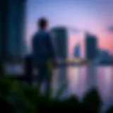 Scenic view of Dubai Wharf waterfront