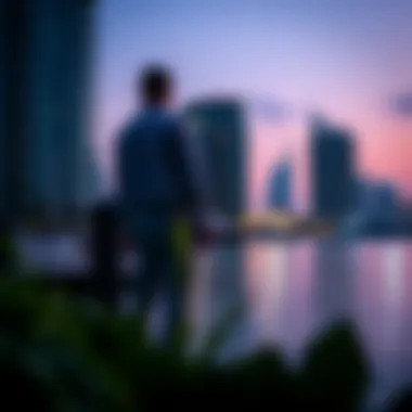 Waterfront Serenity at Dubai Wharf Scenic view of Dubai Wharf waterfront