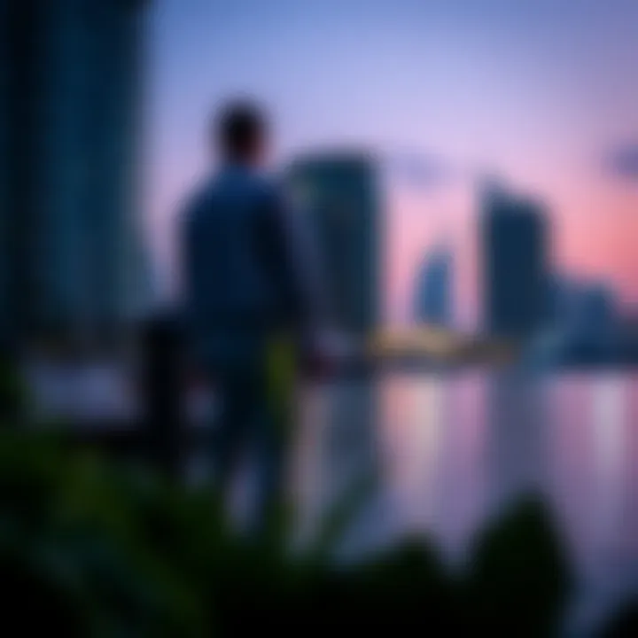 Waterfront Serenity at Dubai Wharf Scenic view of Dubai Wharf waterfront