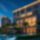 Stunning exterior view of Oasis Residence Dubai showcasing its architectural beauty