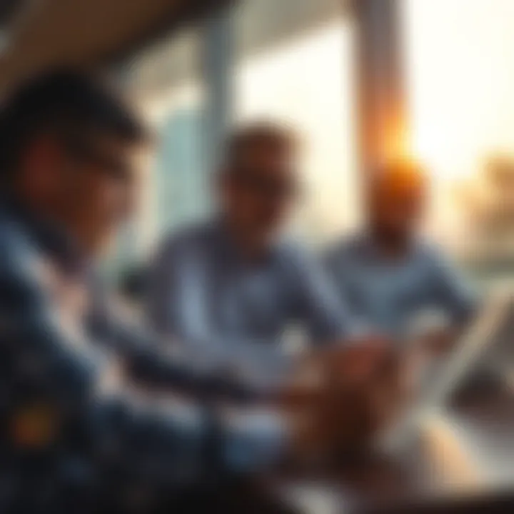 Investors Analyzing Market Trends Investors analyzing market trends and data