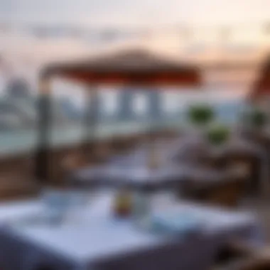 Scenic Views and Al Fresco Dining Experience Outdoor dining area overlooking the waters of Festival City