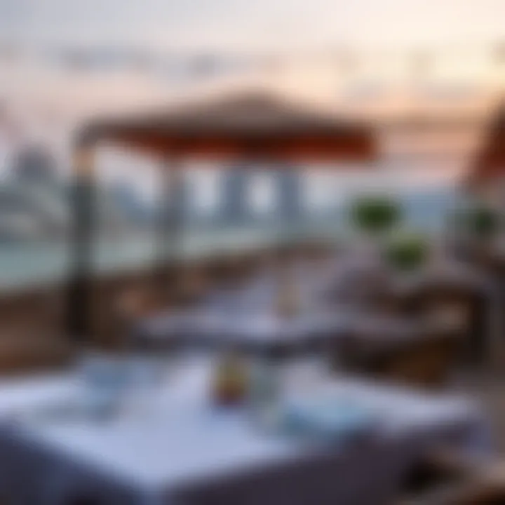 Scenic Views and Al Fresco Dining Experience Outdoor dining area overlooking the waters of Festival City