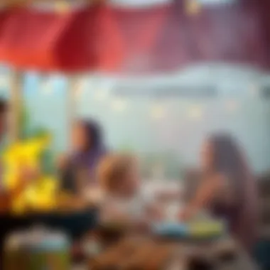 Family gathering during a public holiday barbecue