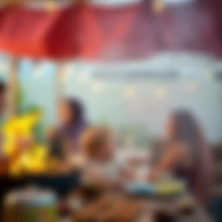 Family gathering during a public holiday barbecue