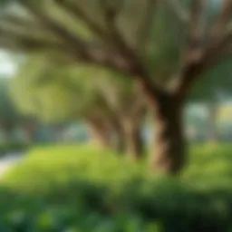 Lush greenery of Rashidiya Park showcasing its natural beauty
