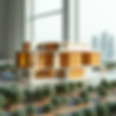 Architectural Model of Samana Project An architectural model showcasing a Samana Developers project