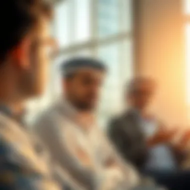 Investors Exploring Opportunities Investors discussing real estate opportunities in Dubai