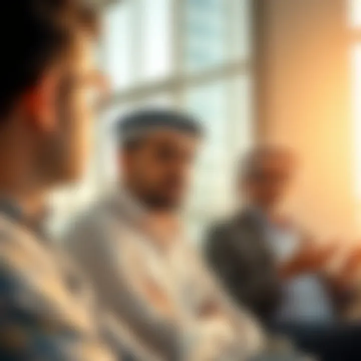 Investors Exploring Opportunities Investors discussing real estate opportunities in Dubai