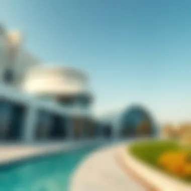 A stunning view of Sidra's architectural design showcasing modern aesthetics