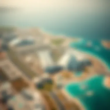 Aerial view of Sidra's location within Dubai, showcasing its strategic position