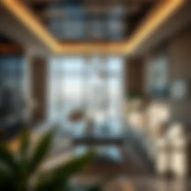 Interior design elements reflecting luxury and comfort in Sky View