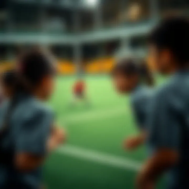 Students engaging in sports activities