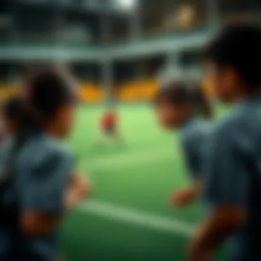 Dynamic Extracurricular Engagement Students engaging in sports activities