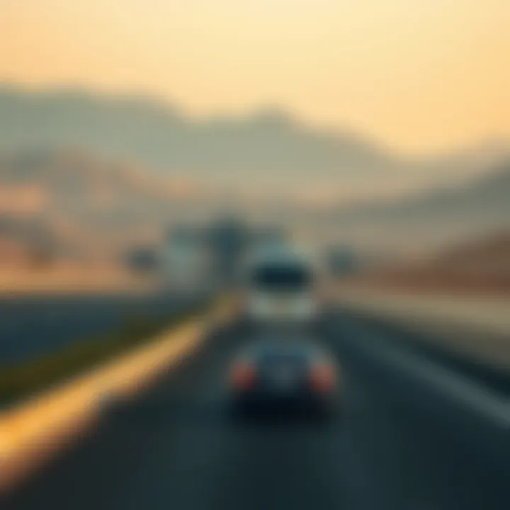 Highway connecting Dubai and Abu Dhabi