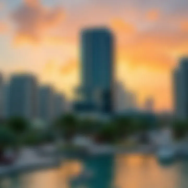 Vibrant Lifestyle in JLT A picturesque view of Jumeirah Lake Towers highlighting the vibrant lifestyle