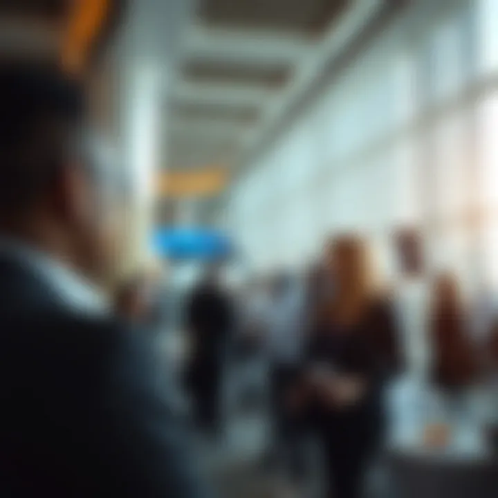 Entrepreneur networking at a business conference in UAE