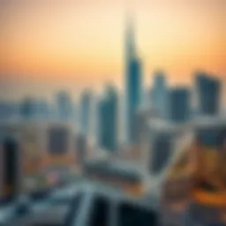 A modern skyline of Dubai showcasing luxury properties