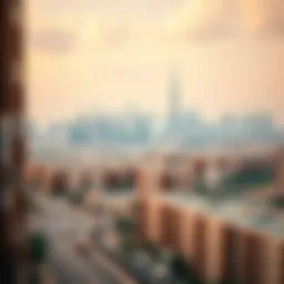 A panoramic view of Dubai showcasing its skyline and residential areas