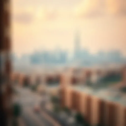 A panoramic view of Dubai showcasing its skyline and residential areas