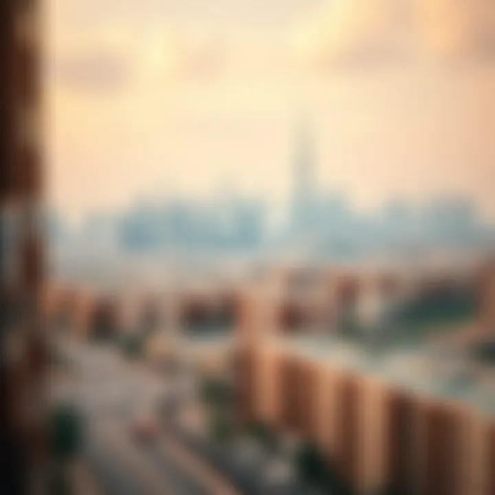 A panoramic view of Dubai showcasing its skyline and residential areas