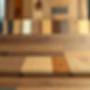 Diversity in Wooden Parquet Types Variety of wooden parquet samples displaying different wood types.