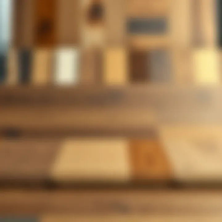 Diversity in Wooden Parquet Types Variety of wooden parquet samples displaying different wood types.