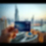 NOL card displayed alongside Dubai skyline