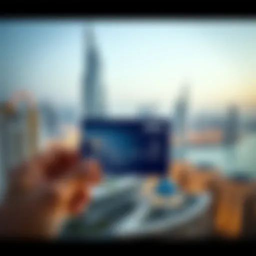 NOL card displayed alongside Dubai skyline